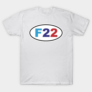 Colored F22 2 Series Chassis Code Marathon Style T-Shirt